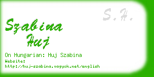 szabina huj business card